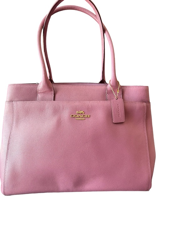 Coach Handbags - Coach Rose Pink  Leather Tote Bag - Signature Logo